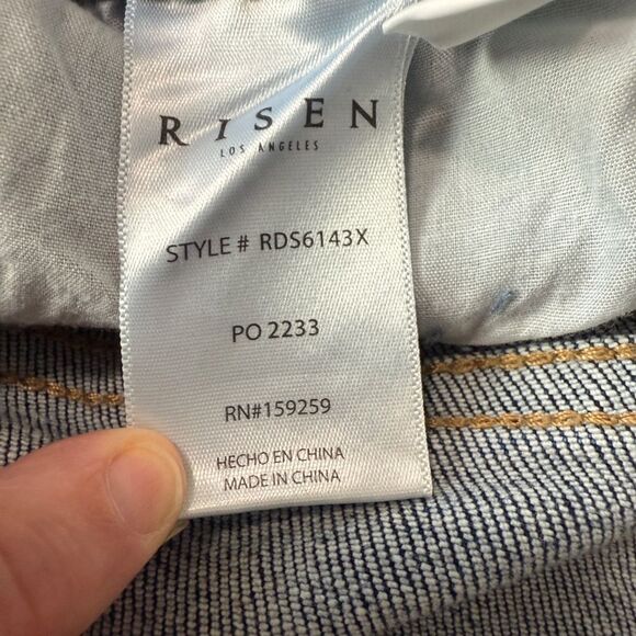 Risen Denim Button Fly Shorts - Picture 4 of 7